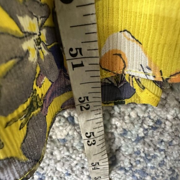 Maeve Dress Womens 4P Yellow Floral Tiered Maxi Sleeveless V-Neck Anthropologie - Picture 4 of 6